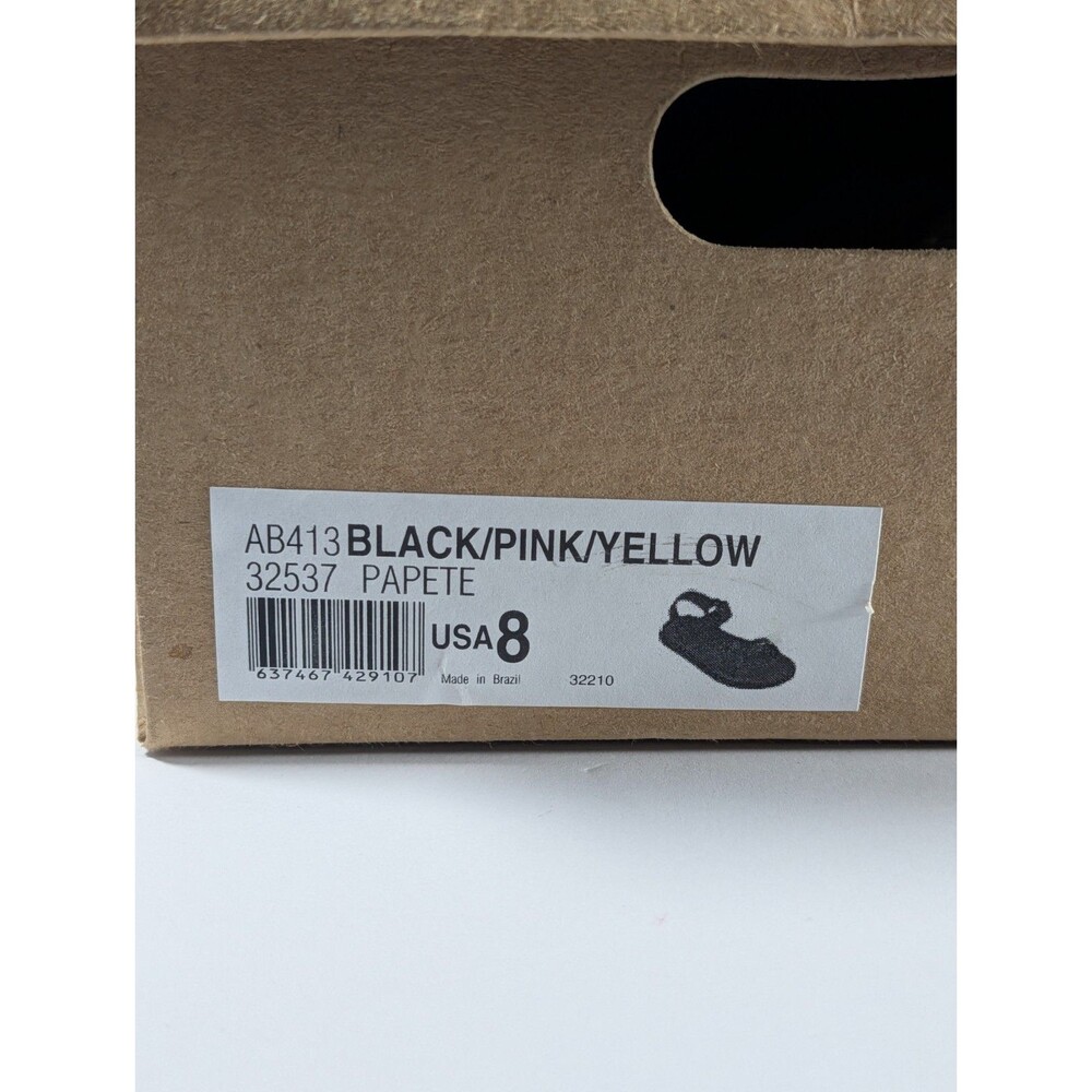 Melissa x Rider Papete Women's 8 Sandal Black Pink Yellow Bubblegum Scented NIB - Picture 9 of 12